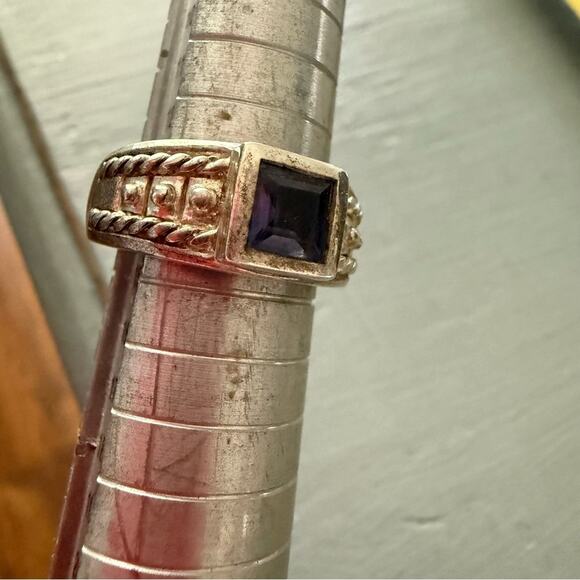 Judith Ripka Lolite 925 Sterling Silver Ring Size 6.75 - Picture 10 of 12